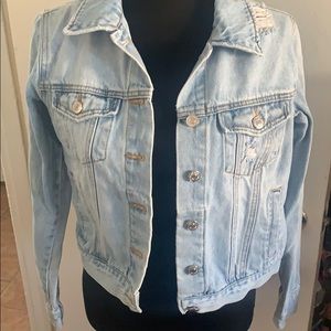 distressed jean jacket